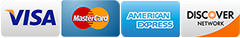 Visa Mastercard Amex Discover Accepted